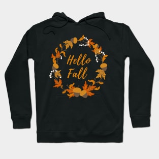 Hello Fall Autumn Design Hoodie